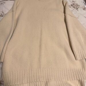 Free People Cream Knit Top